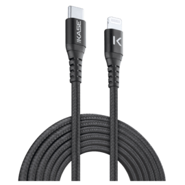 Câble USB-C vers Lightning certifié MFi Apple métallisé tressé