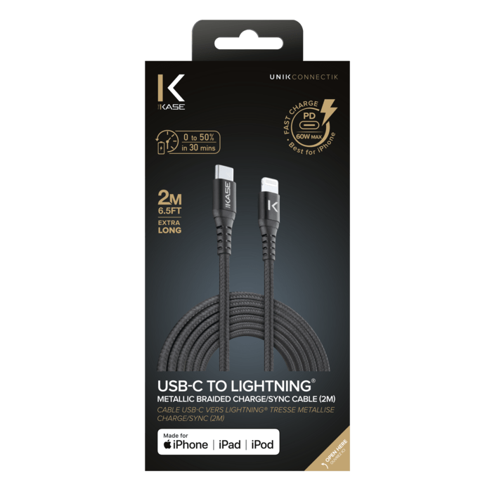 Apple cable USB-C vers lightning (2 m) - blanc