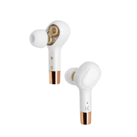 Écouteurs sans fil Sonik Pro intra-auriculaires avec boîtier de chargement, Blanc perle