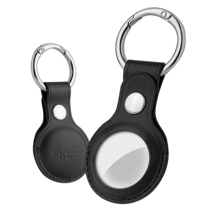 Porte-clés pour AirTag Apple en cuir vegan Noir
