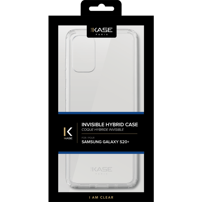 Coque hybride invisible pour Samsung Galaxy S20+, Transparente