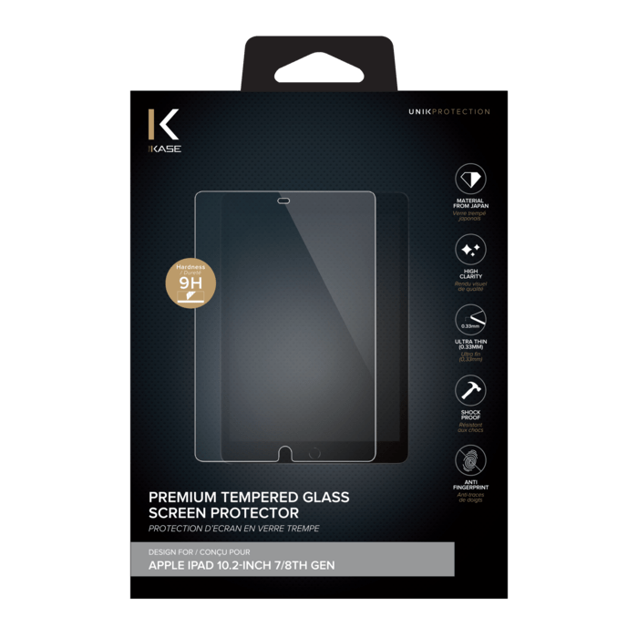 manlian Protection Écran Compatible Apple iPad 9/8/7 (10,2-Pouces,  2021/2020/2019, 9e/8e/7e Génération), （Lot de 2） Film de Protection en Verre  Trempé. : : Informatique