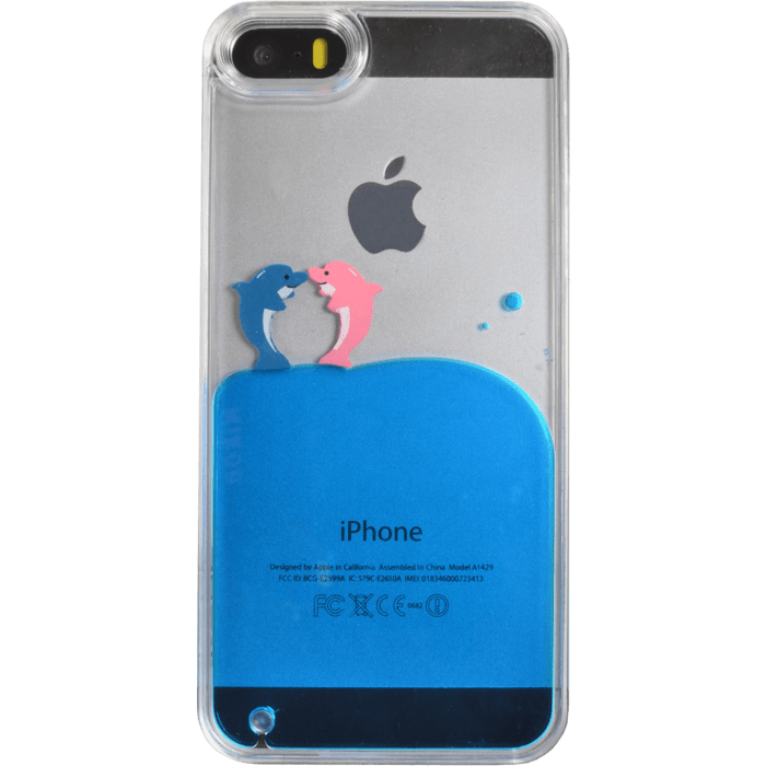 P) Bling Bling Coque Pailletée pour Apple iPhone 5/5s/5C/SE, Bleu Neige, Apple iPhone 5/5s/SE