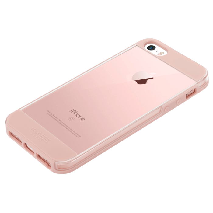 Coque iPhone 5S / 5 DELUXE Cuir Cousu & Chrome Rose