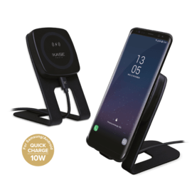 Support de recharge sans fil Qi universel magnétique (Charge rapide 10W), Noir