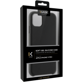 Coque en Gel de Silicone Doux pour iPhone 11 Pro, Noir satin