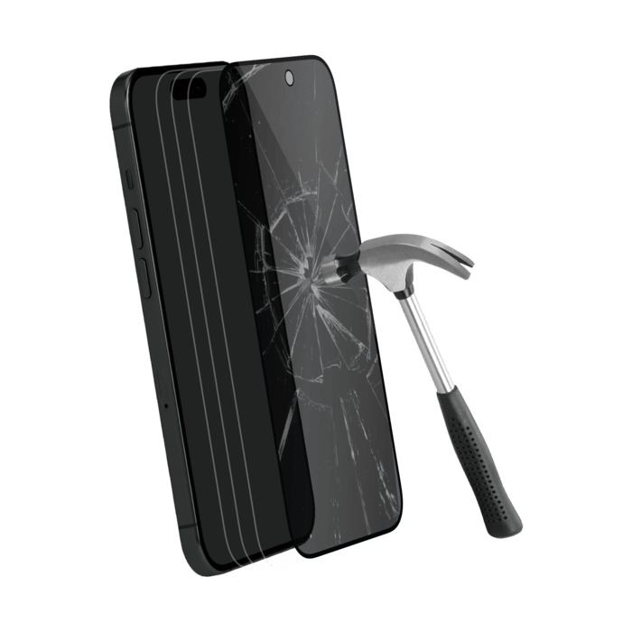 Protection d'écran verre trempé - iPhone 15/iPhone 15 Pro Quad