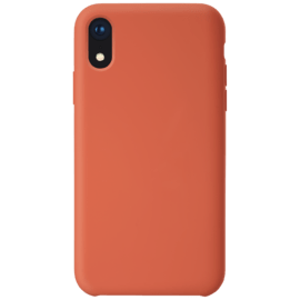 Coque en Gel de Silicone Doux pour Apple iPhone XR, Orange ardent