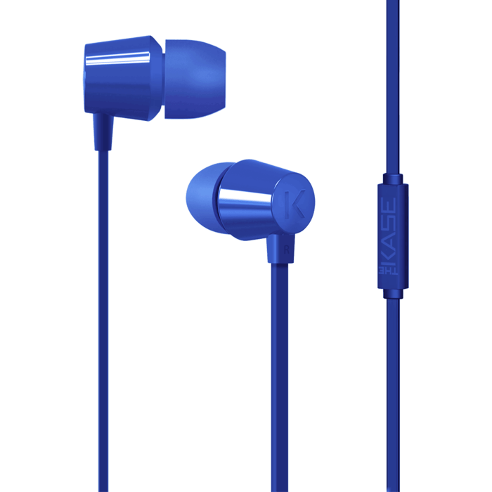 Ecouteurs intra auriculaire avec micro 1,2 m - bleu