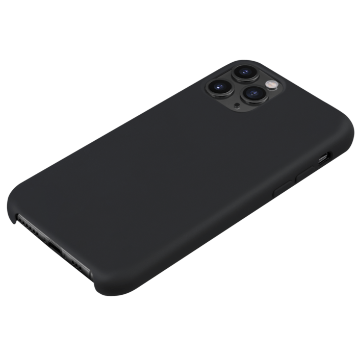 Coque en Gel de Silicone Doux pour iPhone 11 Pro, Noir satin