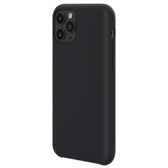 Coque en Gel de Silicone Doux pour iPhone 11 Pro, Noir satin